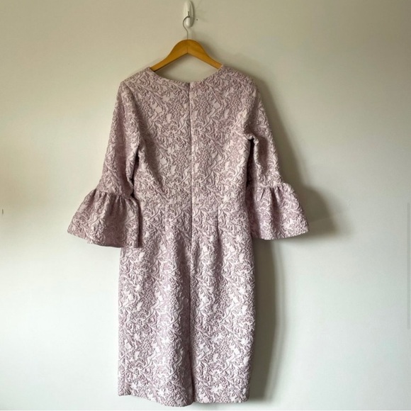 Betsy & Adam textured shimmer bellsleeve wedding guest dress PLS READ listing - Picture 8 of 11